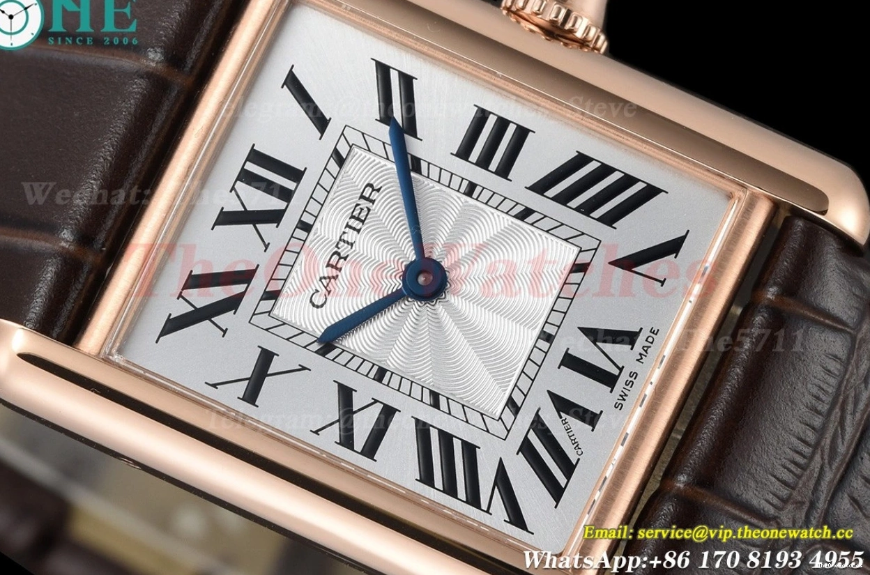 Tank White Brown Quartz Dial RG LE 25.5mm F1F Louis 0418